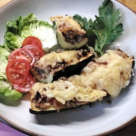 Gefüllte Zucchini aus dem Airfryer