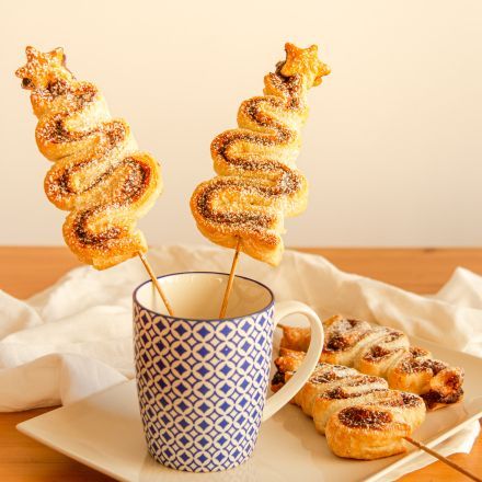Blätterteig-Tannenbäume am Spieß – süß & herzhaft