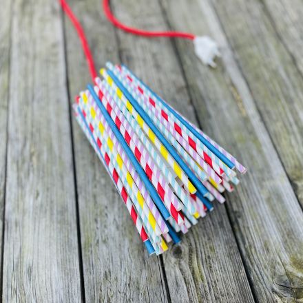 Lampenschirm aus Strohhalmen selber basteln