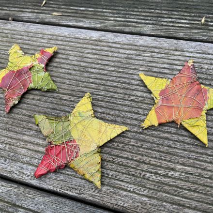 Sterne mit Herbstlaub basteln – DIY Anleitung