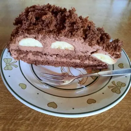 Maulwurfkuchen mit Bananen