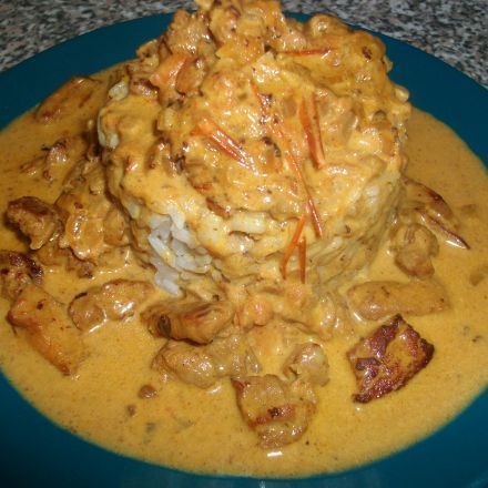 Schweinefleisch asiatisch mit Reis