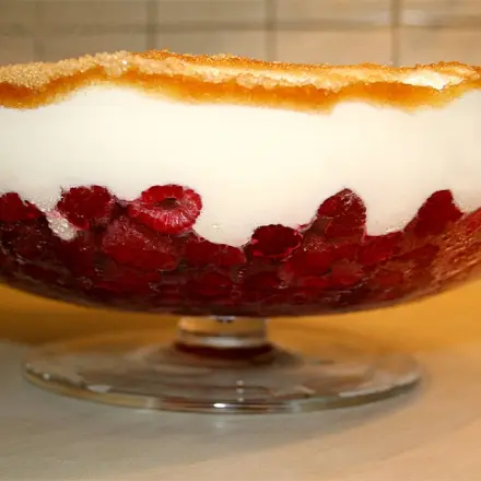 Schneller Himbeernachtisch