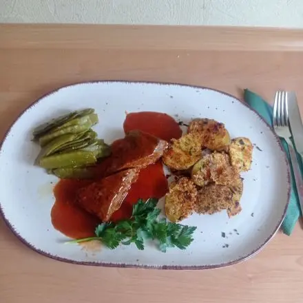 Lammrücken mit Parmesan-Kartoffeln