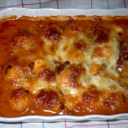 Hackfleisch-Miniknödel-Auflauf