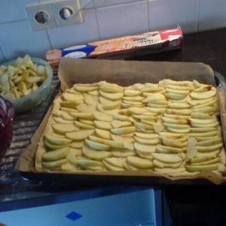 Apfelkuchen mit Puddingdecke