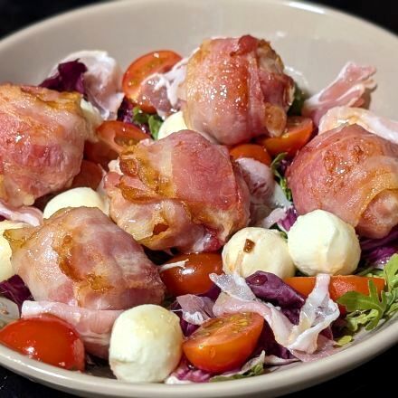 Knusprige Bacon-Mozzarellabällchen aus der Heißluftfritteuse