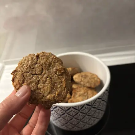 Cookies mit Haferflocken, Erdnuss & Kokos