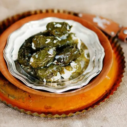 Gefüllte Weinblätter - vegane Antipasti