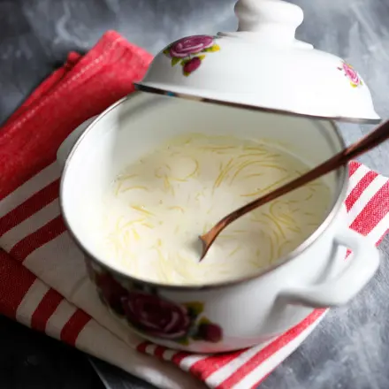 Milchnudelsuppe als Nachtisch oder auch als Hauptmahlzeit