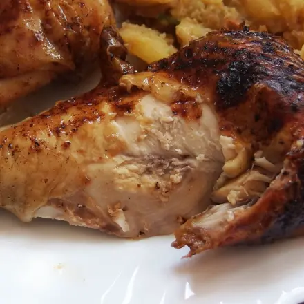 Pouletteile (Hühnchen) mit Ofenkartoffeln