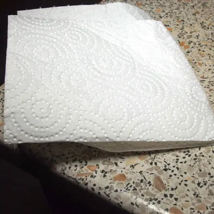 Glänzende Flächen mit Küchenkrepp
