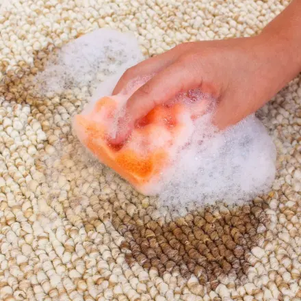 Teppich mit Waschmittel reinigen