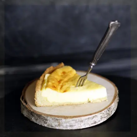 Helle Käsekuchendecke mit Alufolie