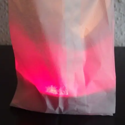 Tischlaterne aus Frühstücksbeutel