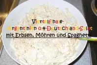 Argentinien-Salat mit Erbsen, Möhren und Spaghetti