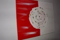 Acrylbild mit 3-D-Effekt: Vogelsand statt teurer Strukturpaste
