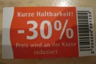 30% sparen bei Lebensmitteln - Mindesthaltbarkeitsdatum