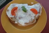 Vollkorn-Eierkuchen mit Garnelen