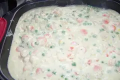 Auflauf mit Buttergemüse und Hähnchenbrust