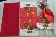 Adventskalender Säckchen aus Servietten basteln