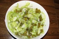 Zucchini-Gurken-Bohnensalat