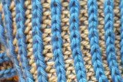Strickmuster - zweifarbiges Halbpatent