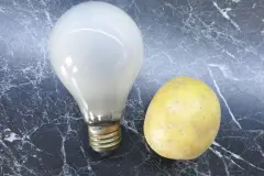 Zerbrochene Glühbirne mit Kartoffel rausschraubben