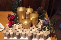 Adventskranz aus Korken