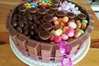 Geburtstagstorte mit Süßigkeiten