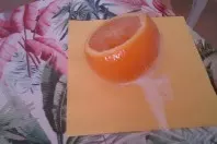 Angeschnittene Orange frischhalten