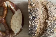 Steinhartes Brot und eine Brezel wieder genießbar machen