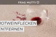 Rotweinflecken entfernen mit Sprudel | Frag Mutti TV