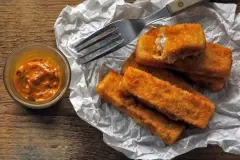 Fischstäbchen-Variante (Curry, scharf)