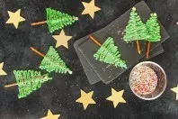 Schoko-Tannenbäume als Weihnachtssnack