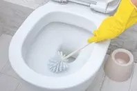 Toilette reinigen mit Gebissreiniger