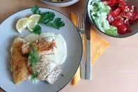 Fischteller mit Dill-Senfsauce