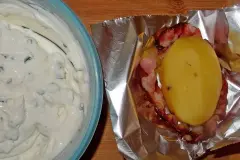 Backofen-Folienkartoffeln mit Schinken