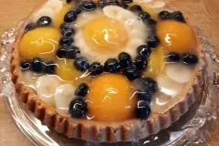 Gesunde Obsttorte mit selbst gemachtem Tortenboden aus Dinkelvollkornmehl