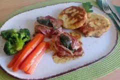 Kalbsschnitzel Saltimbocca