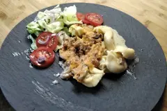 Tortellini-Auflauf mit Champignons