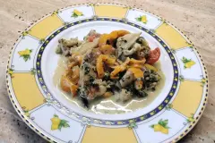 Vegetarisches Pfannengericht mit Blumenkohl & Paprika