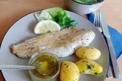 Zanderfilet mit Zitronen-Estragon-Butter