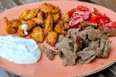 Backpapier Döner aus der Heißluftfritteuse