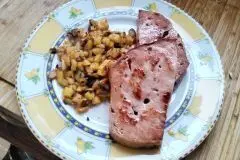 Leberkäse mit Bratkartöffelchen