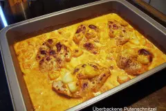 &Uuml;berbackene Putenschnitzel