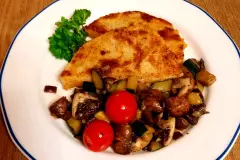 Sellerieschnitzel mit Ratatouille