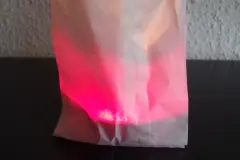 Tischlaterne aus Fr&uuml;hst&uuml;cksbeutel