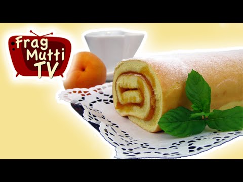 Biskuitrolle mit Marillenmarmelade | Frag Mutti TV