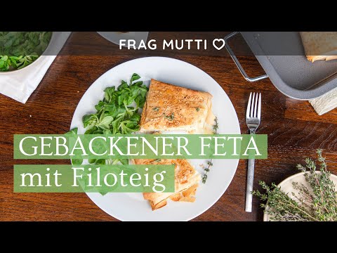 Gebackener Feta in Filoteig mit Honig & Sesam